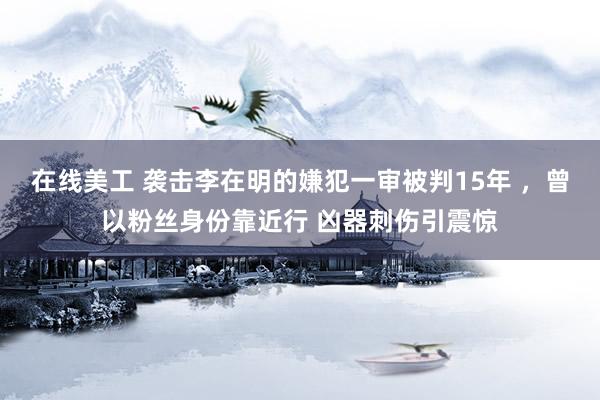 在线美工 袭击李在明的嫌犯一审被判15年 ，曾以粉丝身份靠近行 凶器刺伤引震惊