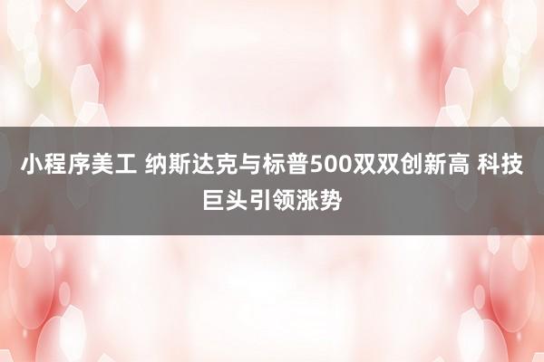 小程序美工 纳斯达克与标普500双双创新高 科技巨头引领涨势